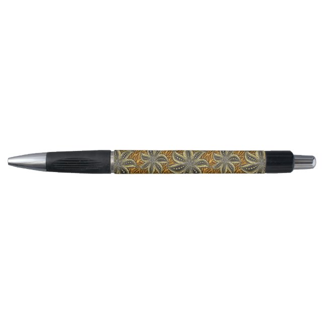 African Abstract Floral Batik Style Pen (Front)