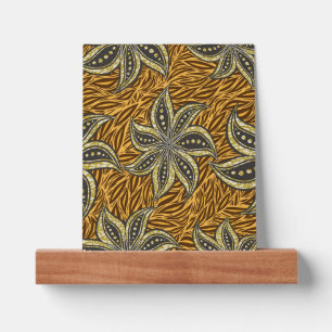 African Abstract Floral Batik Style Picture Ledge
