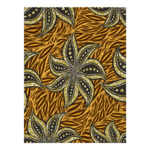 African Abstract Floral Batik Style Poster