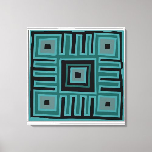 African abstract modern pattern canvas print