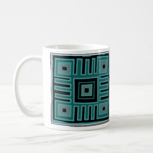 African abstract modern pattern coffee mug