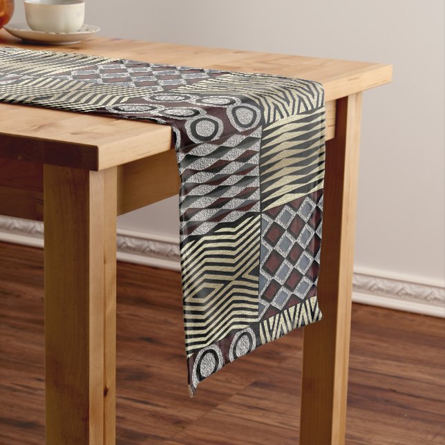 African  Abstract Pattern Short Table Runner (In Situ)