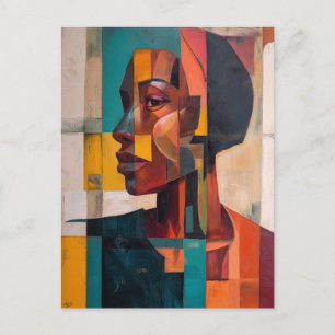 African Abstract Postcard