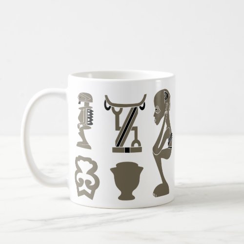 African abstract tribal art coffee mug