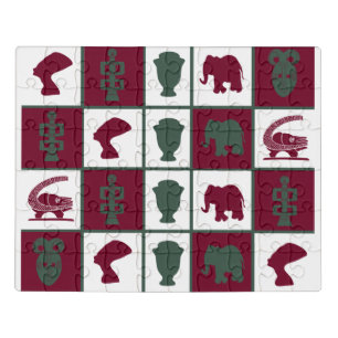 African abstract tribal art jigsaw puzzle