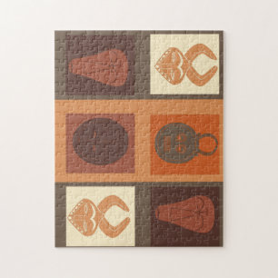 African abstract tribal art jigsaw puzzle