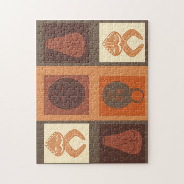 African abstract tribal art jigsaw puzzle (Vertical)