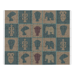 African abstract tribal art jigsaw puzzle