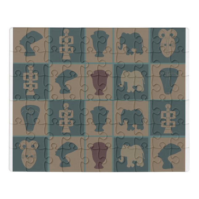 African abstract tribal art jigsaw puzzle (Puzzle Horizontal)