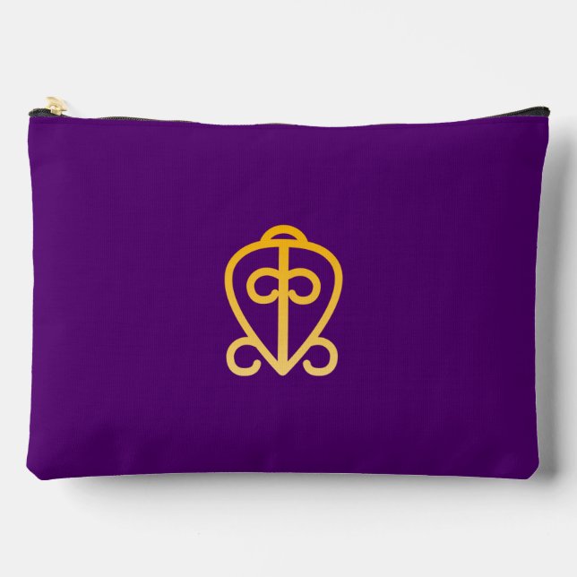 African Adinkra Accessory Pouch (Front)