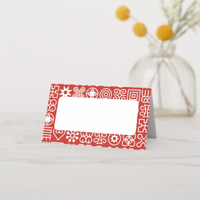 African Adinkra Place Card (Front)