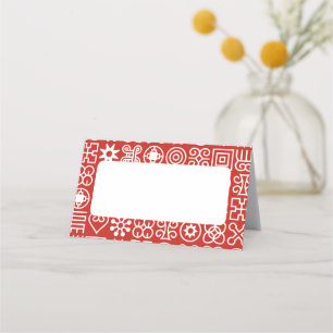 African Adinkra Place Card