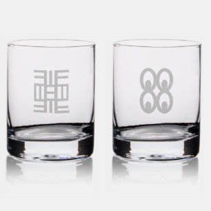 African Adinkra Rocks Glass