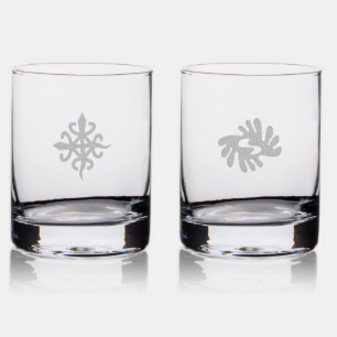 African Adinkra Rocks Glass