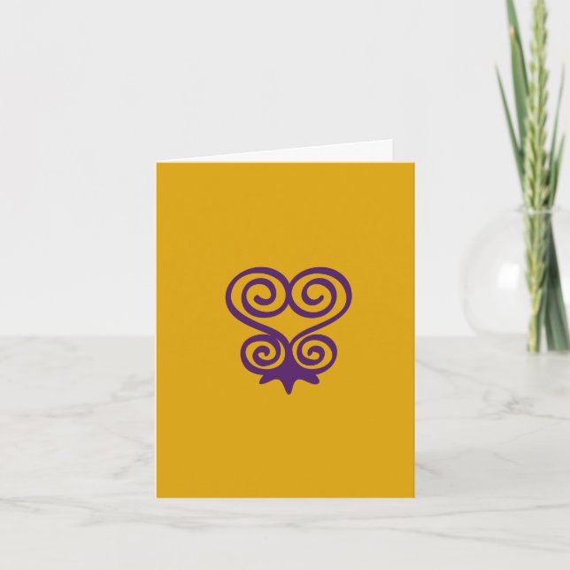 African Adinkra (Sankofa) Blank Note Card (Front)