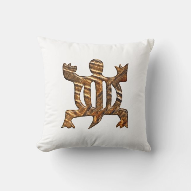 African Adinkra symbol of adaptability. Throw Pillow (Front)