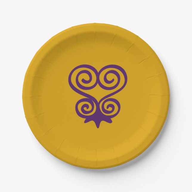 African Adinkra Symbol (Sankofa) Paper Plates (Front)