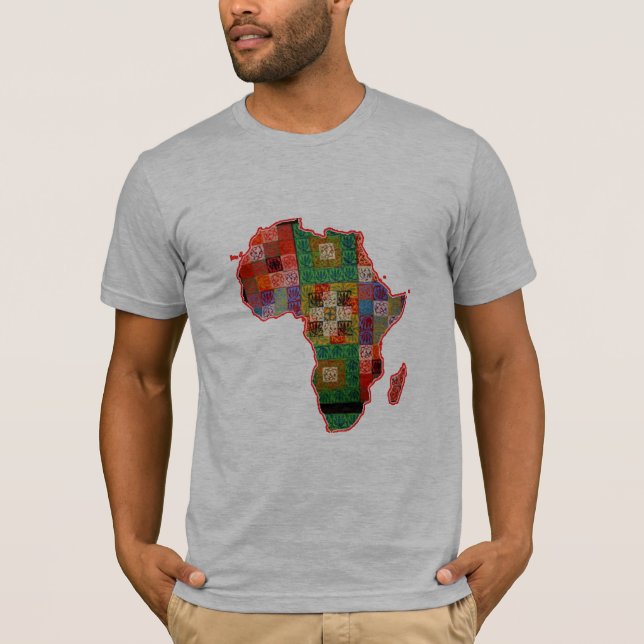 african africa map african patterns t-shirt design (Front)