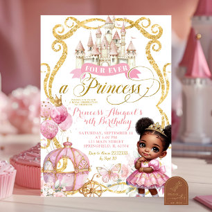 African Afro Princess Four-ever a princess Invitation