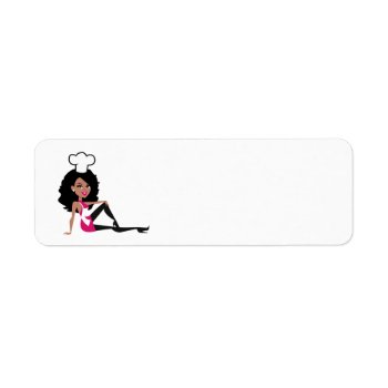 African Am Baker Cake Decorator Return Label by ShopDesigns at Zazzle