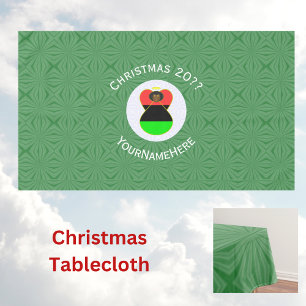African America Flag Christmas Angel Personalized Tablecloth