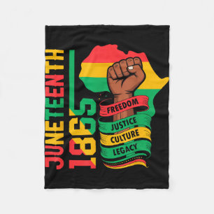 African american 1865 juneteenth black history fleece blanket