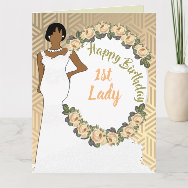 African American 1st Lady Anniversary Card (Front)
