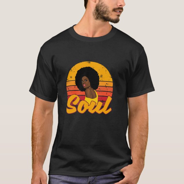 African American 70s 80s Funk Afro Disco Soul Mela T-Shirt (Front)