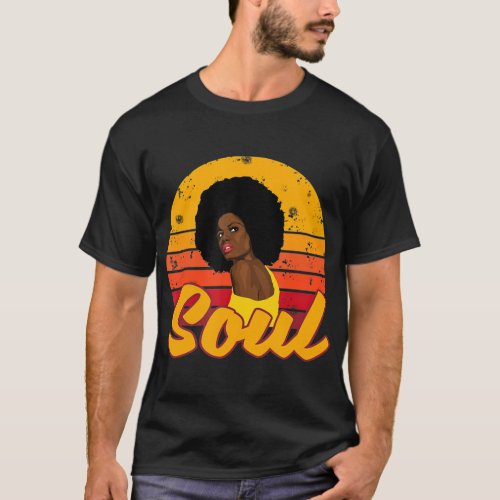 African American 70s 80s Funk Afro Disco Soul T_Shirt