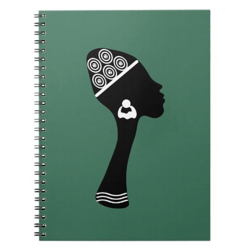 african american abstract woman portrait notebook