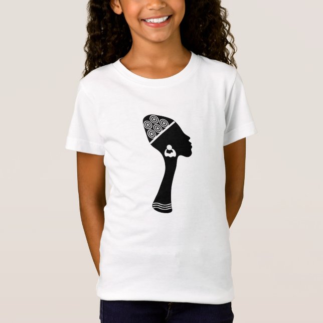 African American abstract woman profile T-Shirt (Front)