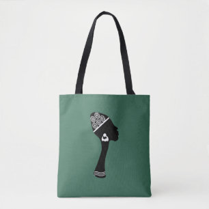 African American abstract woman profile Tote Bag