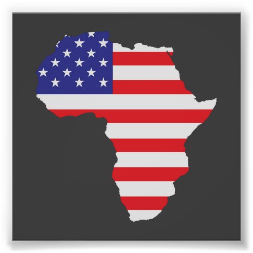 African American Africa United States Flag Photo Print