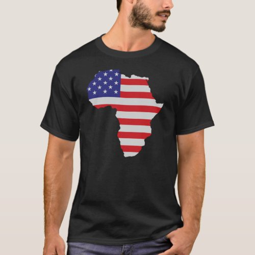 African American Africa United States Flag T_Shirt