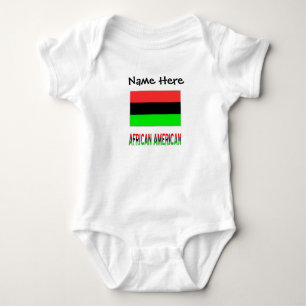 African American African Diaspora Flag Personalize Baby Bodysuit