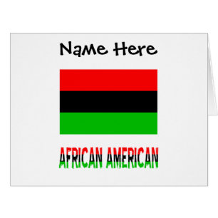 African American African Diaspora Flag Personalize Cards