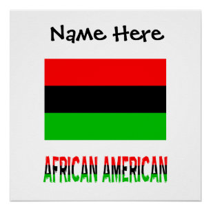 African American African Diaspora Flag Personalize Poster