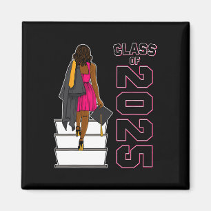African American Afro Black Girl Graduation Cl Of Magnet