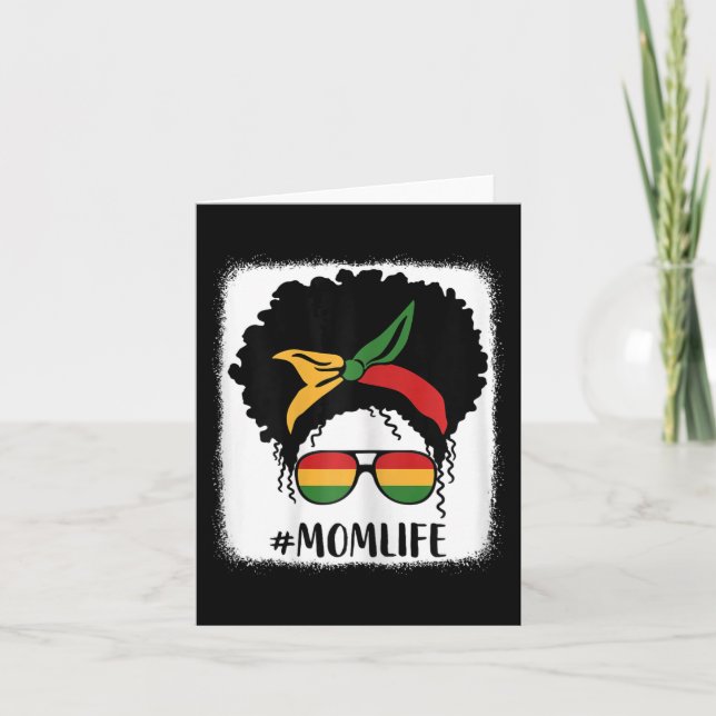 African American Afro Mom Life Black Mom Mothers D Card (Front)