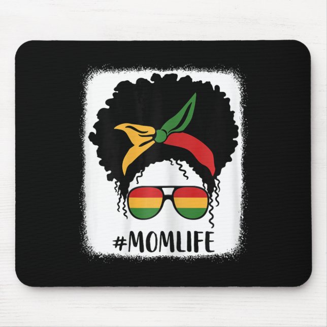 African American Afro Mom Life Black Mom Mothers D Mouse Pad (Front)