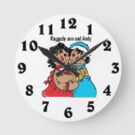 African American and Andy  Wall Clock