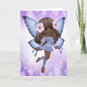 African American And Purple Fairy Card by esoticastore at Zazzle