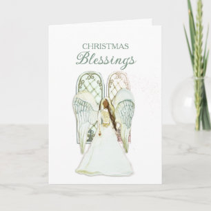 African American Angel Christmas Card