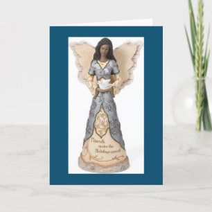 African American Angel Christmas Holiday Card