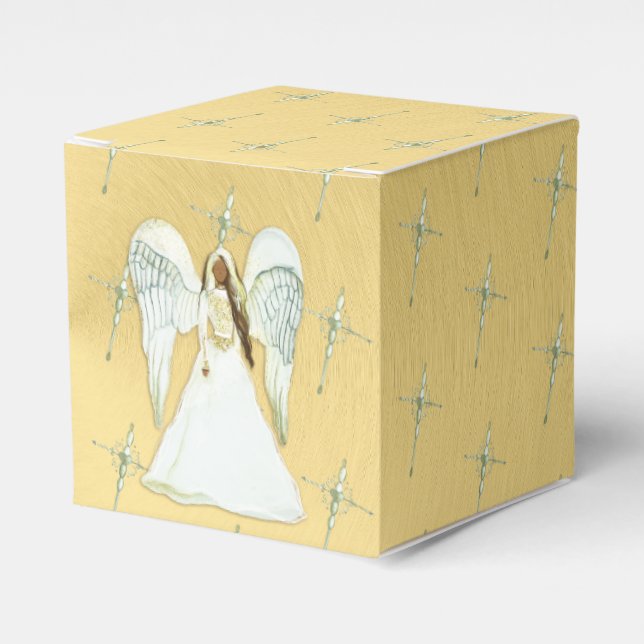 African American Angel Favor Box (Front Side)