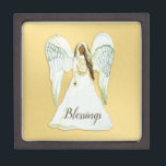 African American Angel Magnetic Wooden Gift Box<br><div class="desc">African American Angel Magnetic Wooden Gift Box</div>