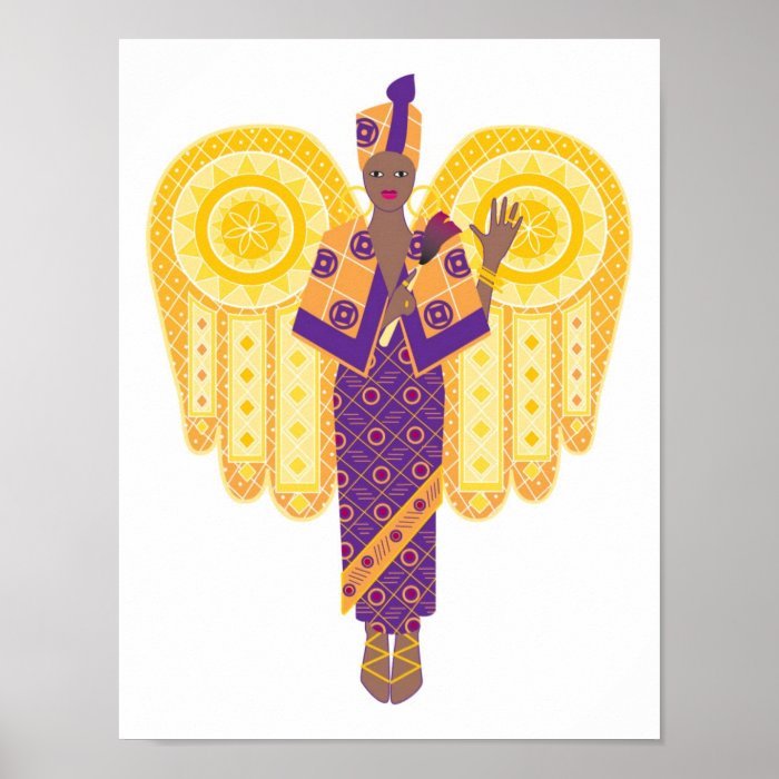 African American Angel Poster