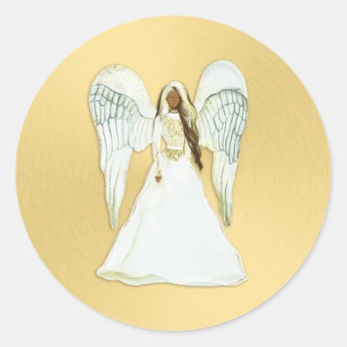 African American Angel Sticker