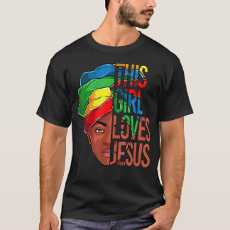 African American Apparel Girl Loves Jesus Christia T-Shirt