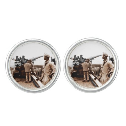 African American Artillerymen WWII Cufflinks